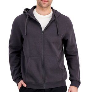 Ideology Mens Deep Charcoal Regular Fit Solid Full Zip Hoodie sz 2XL